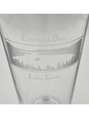 Emerald Bay Lake Tahoe Glass Tumbler Souvenir Cocktail Drink Glass